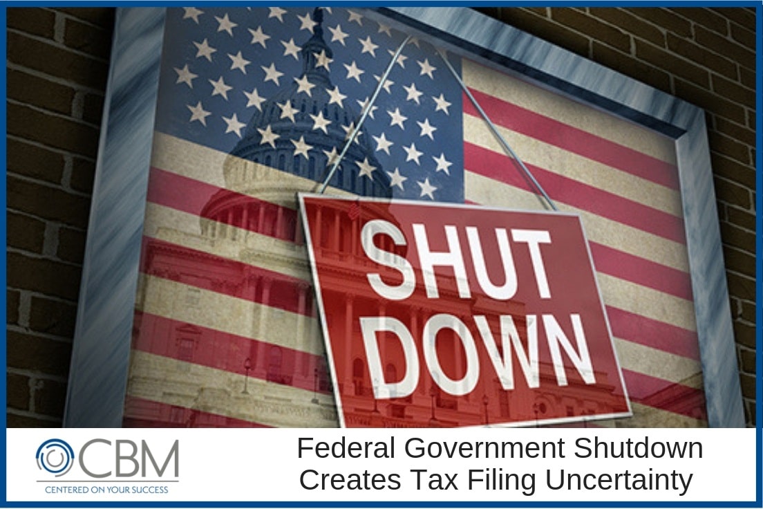 Federal Government Shut Down Impact Tax Filings Washington DC CPA